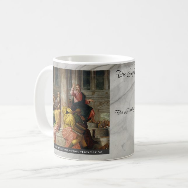 Mug Joyful Mysteries of the Rosary Item #5: Finding (Devant gauche)