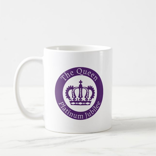 Mug Jubilé de la reine Elizabeth Platinum - La reine (Gauche)