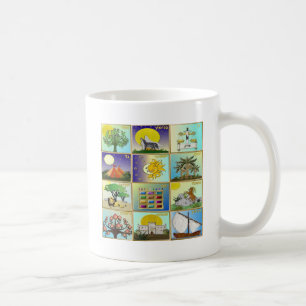 Mug Judaica 12 tribus d'art de l'Israël