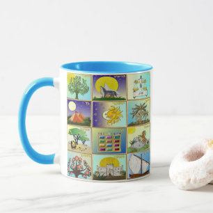 Mug Judaica 12 tribus de copie d'art de l'Israël