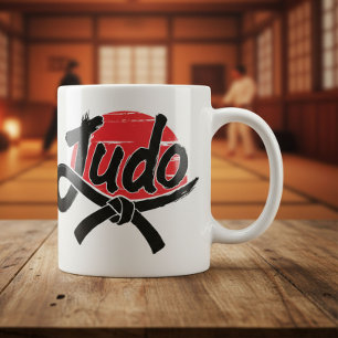 Mug Judo - Ceinture noire - Soleil levant