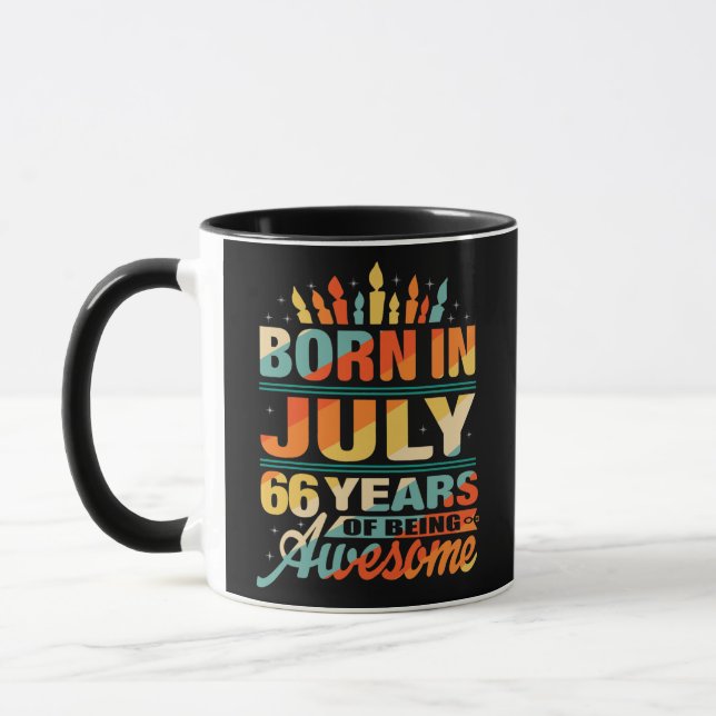 Mug Juillet 1956 66 Ans 66e Anniversaire Cadeaux Bougi (Gauche)