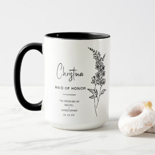 Mug Juillet Maid of Honor   Fleur de naissance de Lark