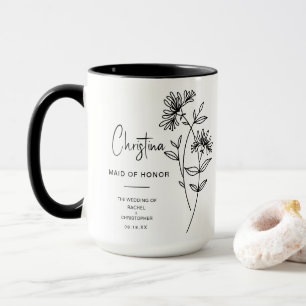 Mug Juin Maid of Honor   Fleur de naissance Honeysucki