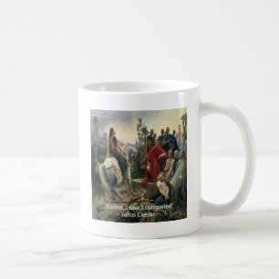 Mug Jules César Je suis venu J'ai vu J'ai vaincu