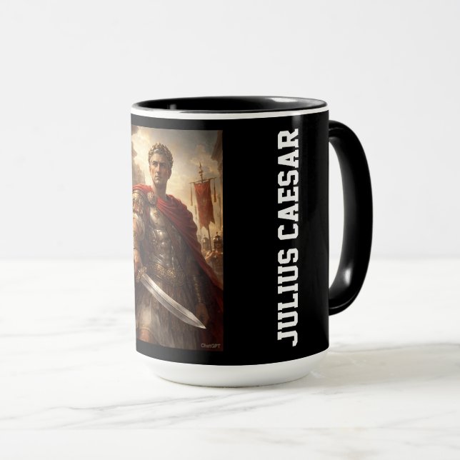 Mug Julius Caesar black (Devant droit)