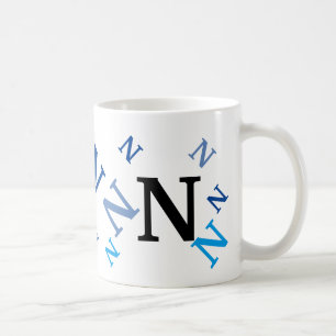 Mug - Jumbled Letters in Blue