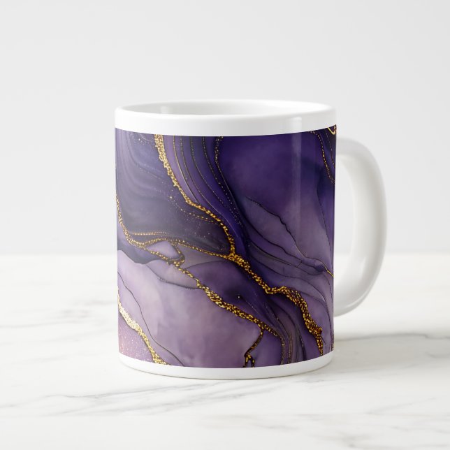 Mug Jumbo marbrée violette (Devant droit)