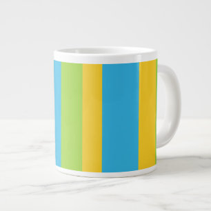 Mug Jumbo : Turquoise, Jaune, Grandes Têtes Vertes