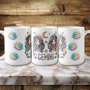 Mug Jumeaux Gémeaux Astrologie Zodiaque Filles Colorée