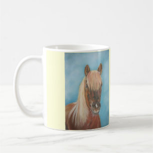 Mug jument de châtaigne avec crinière blonde équine ar