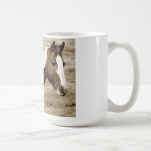 Mug Jument de regard antique de peinture