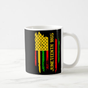 Mug Juneteenth 1865 drapeau américain reine de mélanin