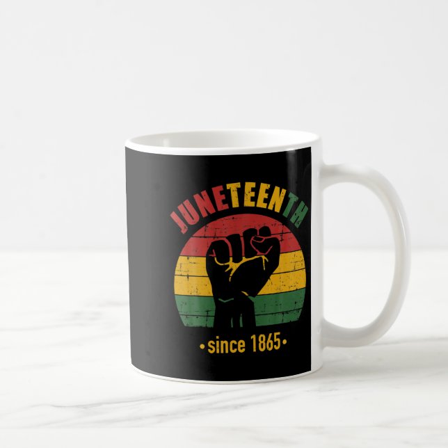 Mug Juneteenth depuis 1865 avec drapeau panafricain et (Droite)