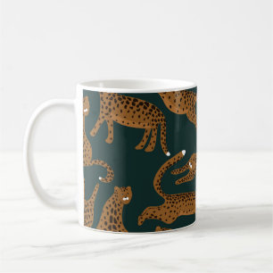 Mug Jungle léopard : Vintage Poster de animal.