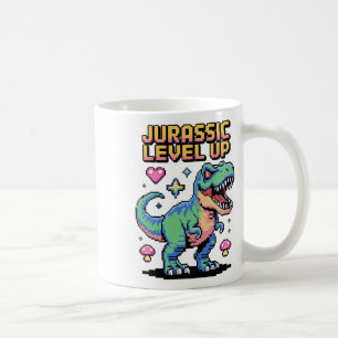 Mug Juric Level Up Pixel Dinosaur Retro Gamer 1 