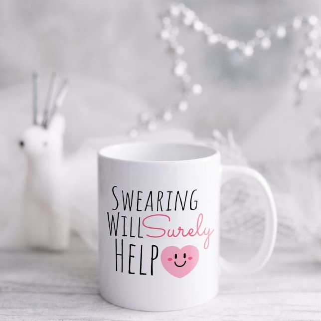 Mug Jurons drôles aideront sûrement (Créateur téléchargé)