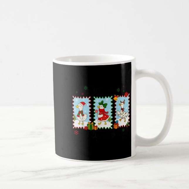 Mug Just A Jolly Goose Funny Goose Santa Reindeer Cute (Droite)