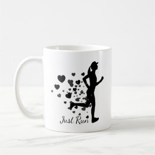 Mug Just Run Fun Love Running Heart