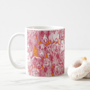 Mug juste des cochons viva magenta satsuma