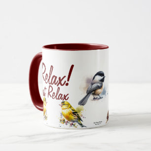Mug Juste Détendez-Vous/Oiseau Moderne
