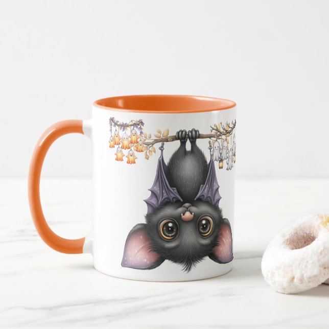 Mug Juste en train de traîner, Bats (Avec donut)