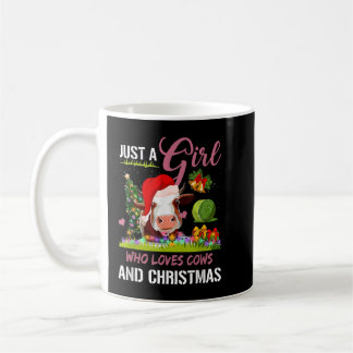 Mug Juste fille qui aime les vaches Noël laide Sweater
