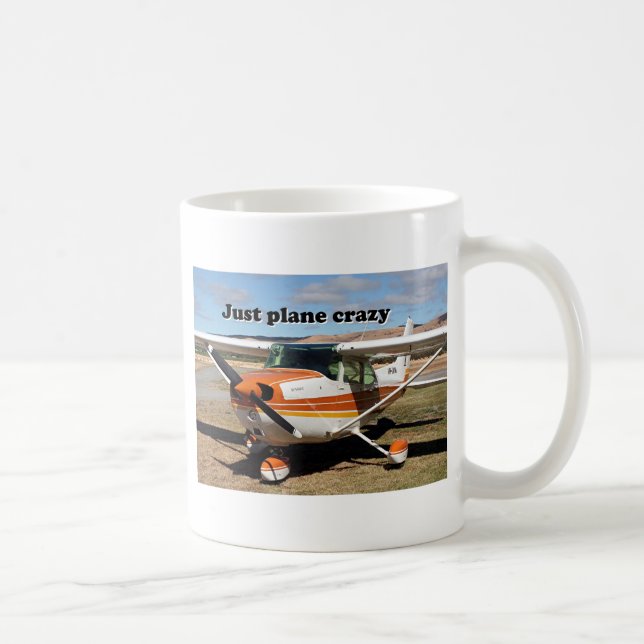 Mug Juste fou plat : Avions de Cessna Skyhawk (Droite)