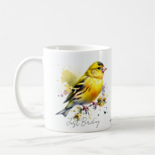 Mug Juste Oiseau/Finch Jaune mignonne
