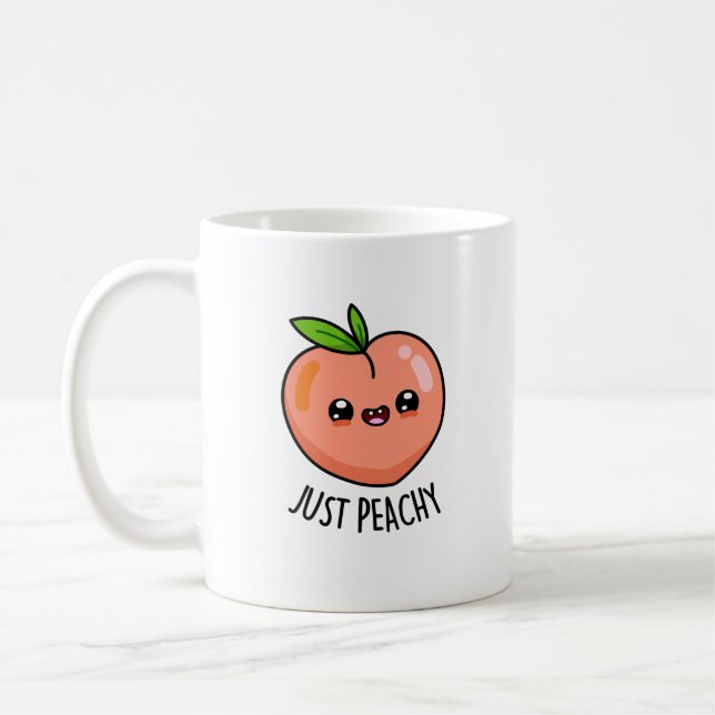 Mug Juste Peachy Funny Peach Pun (Gauche)