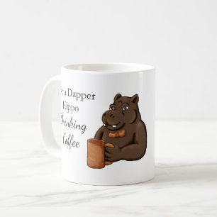 Mug Juste un hippopotame élégant buvant du café - Tass