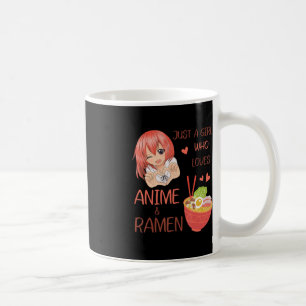 Mug Juste une fille qui aime Anime et Ramen Japon Anim