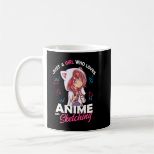 Mug Juste une fille qui aime Anime et Sketching Otaku 