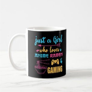 Mug Juste une fille qui aime Anime Ramen et jeu tee