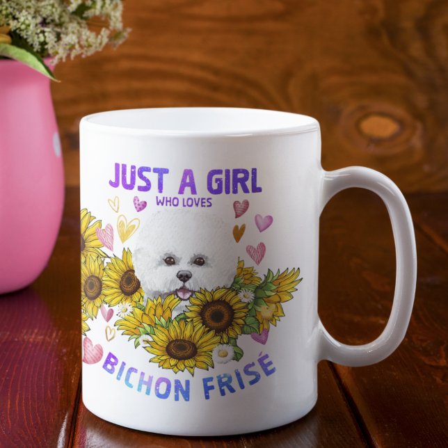 Mug Juste une fille qui aime Bichon Frisé Chien race (Créateur téléchargé)