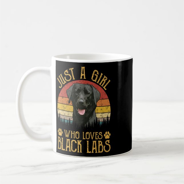Mug Juste une fille qui aime Black Labs Labrador Retri (Gauche)