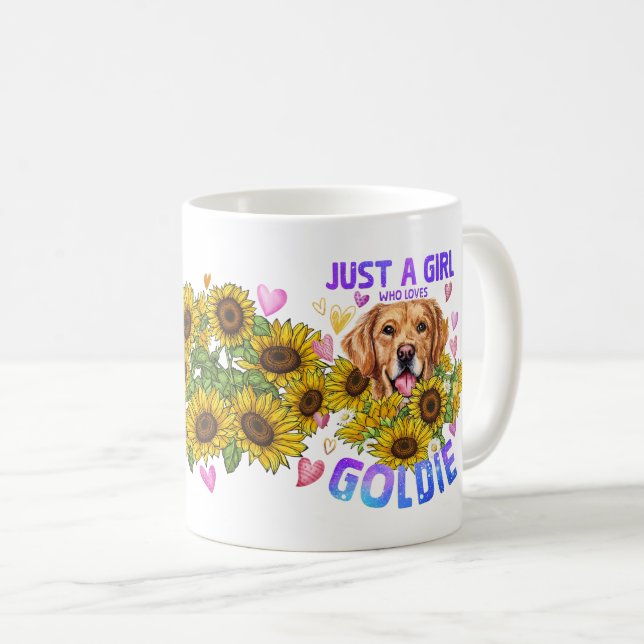 Mug Juste une fille qui aime Goldie mignonne Golden Re (Devant droit)