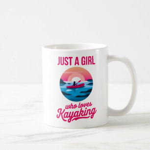 Mug Juste une fille qui aime Kayaking Sunset Art