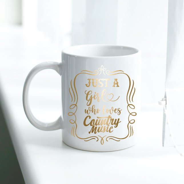 Mug Juste une fille qui aime la musique country (Créateur téléchargé)