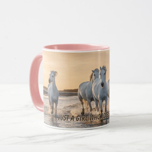 Mug Juste une fille qui aime la musique des chevaux (Devant gauche)