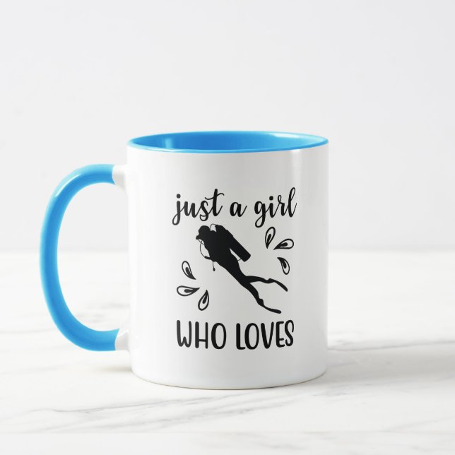 Mug Juste une fille qui aime la plongée sous-marine pl (Gauche)