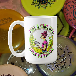 Mug Juste une fille qui aime lancer   Disc Golf 