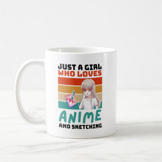 Mug Juste Une Fille Qui Aime L'Anime Et Le Sketching -