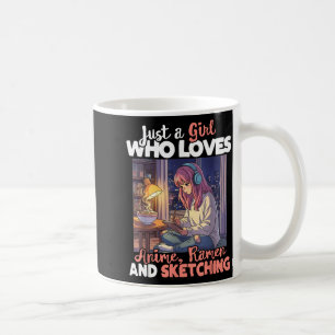 Mug Juste une fille qui aime l'anime Ramen et le dessi