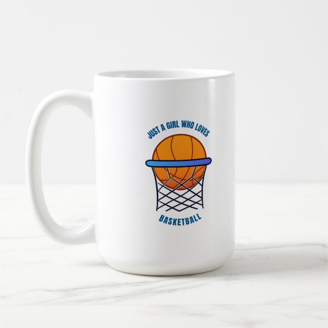 Mug juste une fille qui aime le basket-ball (Gauche)