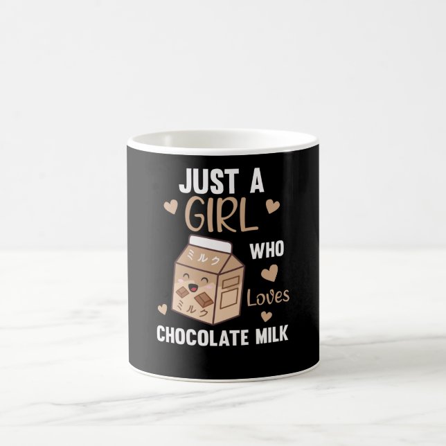 Mug Juste une fille qui aime le lait au chocolat Kawai (Centre)