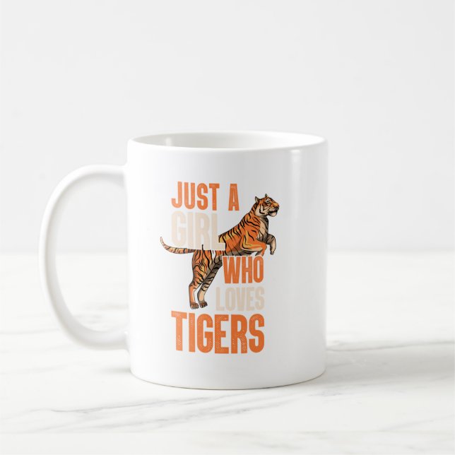 Mug Juste Une Fille Qui Aime Le Safari Tigre Des Tigre (Gauche)
