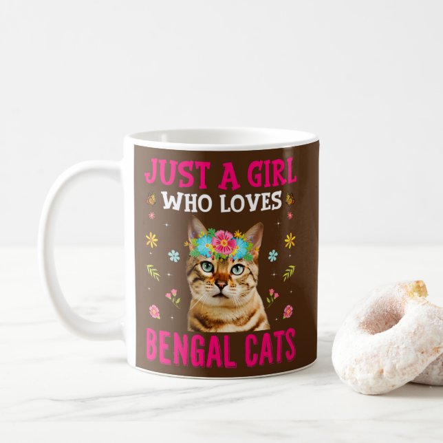 Mug Juste une fille qui aime les chats du Bengale Amou (Avec donut)