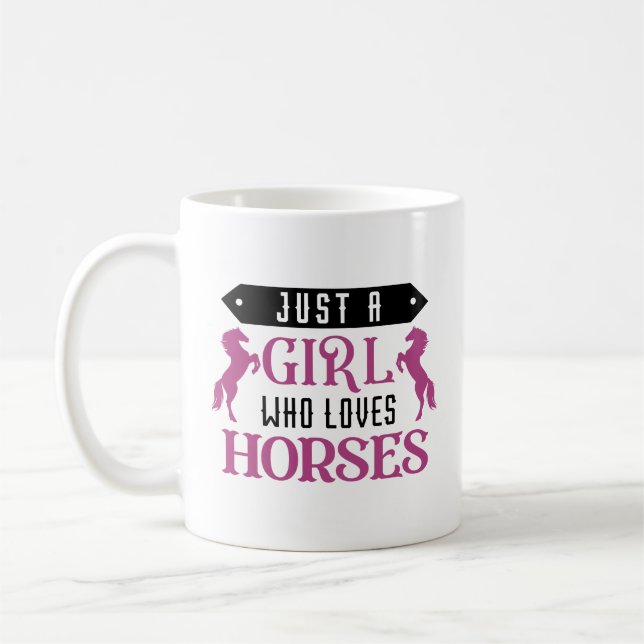 Mug Juste Une Fille Qui Aime Les Chevaux (Gauche)