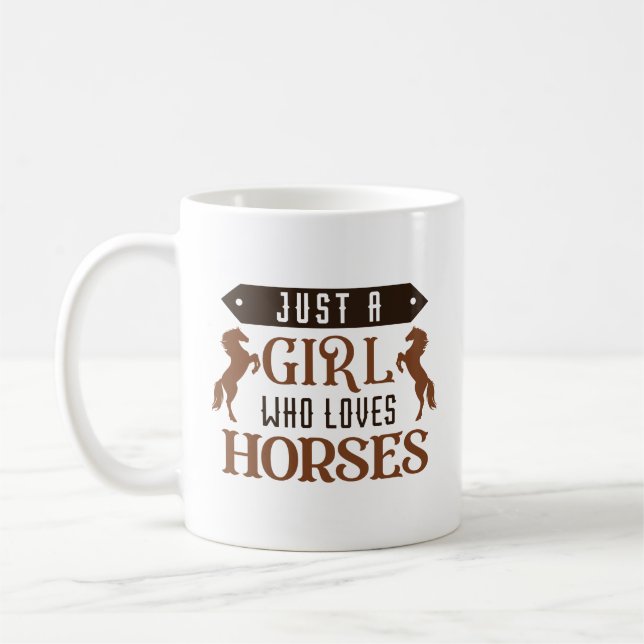 Mug Juste Une Fille Qui Aime Les Chevaux (Gauche)